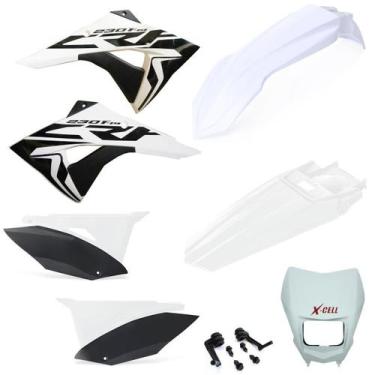 Imagem de Kit Plástico Biker Elite Crf 230 Adesivos Carenagem Farol X cell - Bik