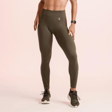 Imagem de Calca Lupo Legging Verde Esportiva Cintura Alta Confortavel, Verde mil