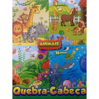 Imagem de Quebra Cabeça 4 Em 1 Animais - GGBplast