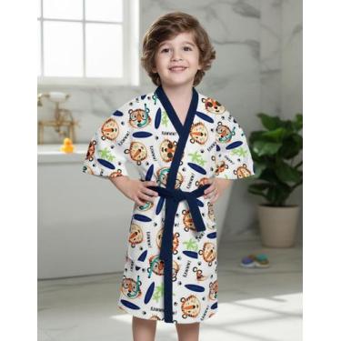 Imagem de Roupão Felpudo Infantil Quimono Aventura Radical PP Lepper