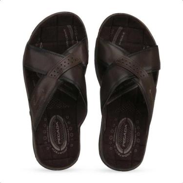Imagem de Chinelo Masculino Pegada Amortecedor Couro Ortopedico 131661, 41
