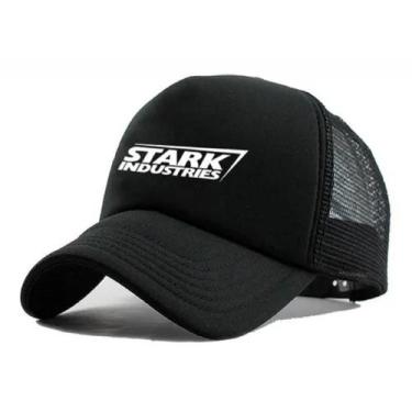 Imagem de Boné Telinha Aba Curva Trucker Stark Industries, UNICO, Preto