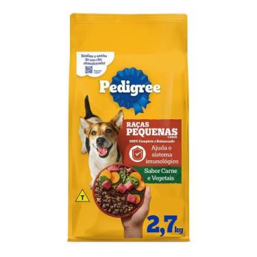 Imagem de Ração para Cães Adultos Pedigree Raças Minis e Pequenas Carne e Vegeta