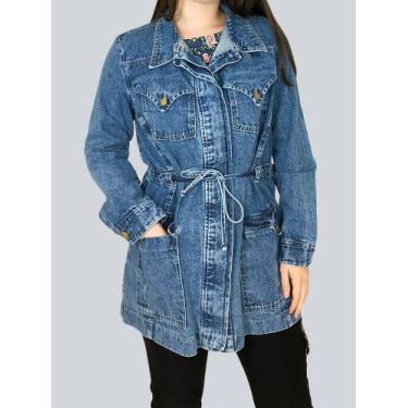 Imagem de Parka Mel Jeans Marmorizado Feminino 100% ALGODÃO 22503-2 - BLUFERA JE