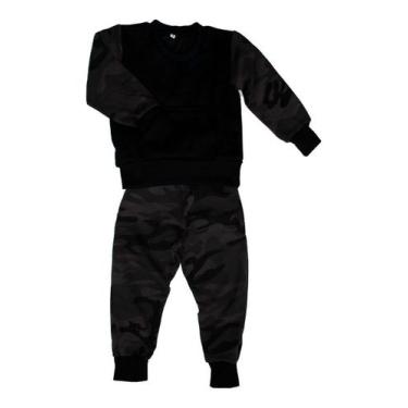 Imagem de Conjunto Infantil Moletom Menino Inverno Camuflado - anjo da mamãe, Ve