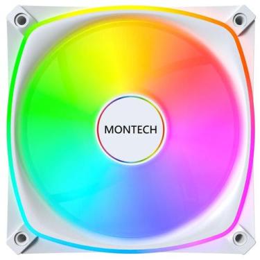 Imagem de Cooler Para Gabinete Montech AX120 PRO, ARGB, 120mm, Branco