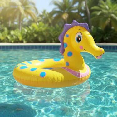 Imagem de Boia Inflável Divertida Animal Jacaré Cavalo Marinho Piscina - Wellmix
