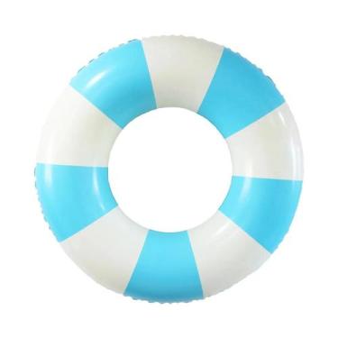 Imagem de Boia Inflável Vintage Listrada De PVC Para Adultos - Perfeita Para Fes