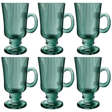 Imagem de Conjunto de Xícaras Cameratta Irish Coffee em Vidro 230ml Requinte e Sofisticação para Café Verde L'Hermitage