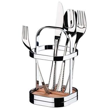 Imagem de Future Suporte para Utensílios e Talheres, Aço Carbono - Madeira, Cromado