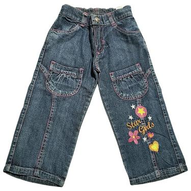Imagem de Calça Jeans Infantil Menina Bordada Dreyfus Star Girl 2 anos