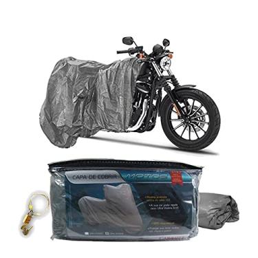 Imagem de Capa protetora para cobrir motos Tamanho G com cabo e cadeado