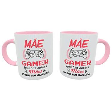 Imagem de Caneca Geek Mãe Gamer Presente Criativo dia das Mães cor:Rosa