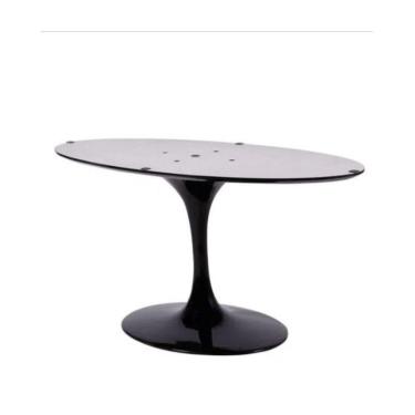 Imagem de Base de Mesa de Jantar Oval Tampo 100x70 Cm até 137x90 Preto