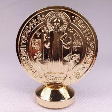 Imagem de Adorno de Mesa São Bento com Pedestal