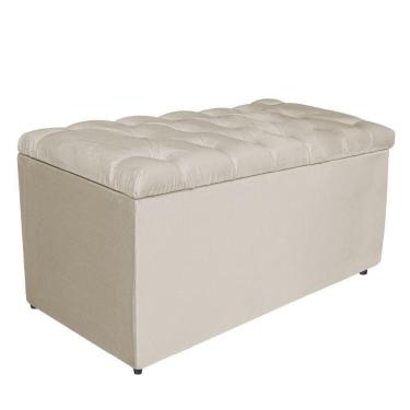Imagem de Calçadeira Estofada Liverpool 90cm Solteiro Suede Bege