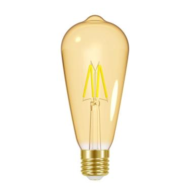 Imagem de Lâmpada LED Taschibra Filamento Vintage ST64 Autovolt 4W - Âmbar