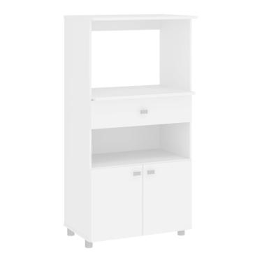 Imagem de Balcão Para Forno E Microondas Multimóveis 2 Portas 1 Gaveta Branco