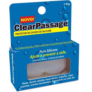 Imagem de Protetor de ouvido ClearPassage em Silicone - Adulto - 1 Par