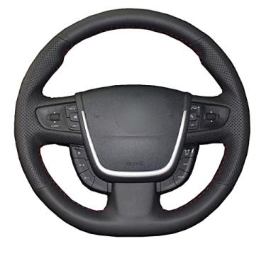 Imagem de JEZOE Capa de volante de costura manual de couro, para Peugeot 508 2011-2018 508 SW 2011-2018 2012 2013 2014 2015 2016 2017 Acessórios