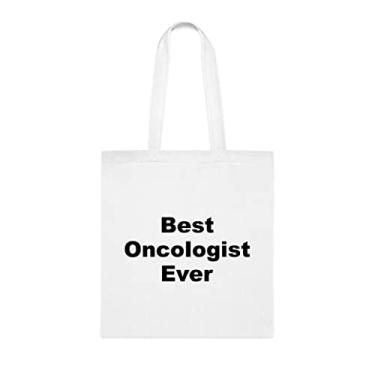 Imagem de Bolsa tote oncologista, Melhor bolsa oncologista, presente oncologista, presente para oncologista, bolsa de ombro oncologista, bolsas reutilizáveis oncologista, ideia de de Natal, Branco