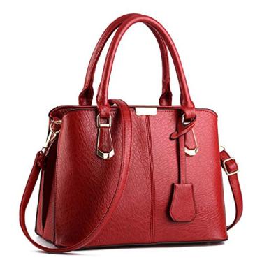 Imagem de Pahajim Bolsa Senhorita Moda carteira Carregar um ombro (Wine Red)