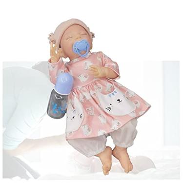 Boneca Bebê Real Baby – 45,7 cm de silicone recém-nascido, bebê que parece  real recém-nascido, o melhor aniversário