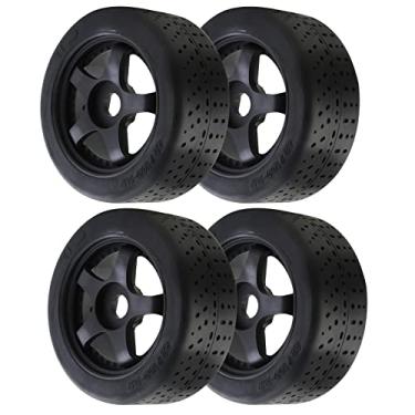 Imagem de TECKEEN 4X 17mm Hex Wheel Rims & Plastic + Rubber Tires for ARRMA Infraction 6S ARA109001