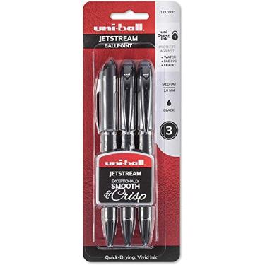 Imagem de uni-ball Caneta esferográfica Jetstream, ponta negrita, 1,0 mm, cores de tinta sortidas, pacote com 3