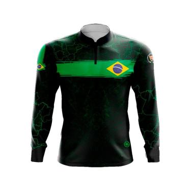 Imagem de Camiseta By Aventura Manga Longa Fator Proteção Solar UV30+ Brasil Amarela