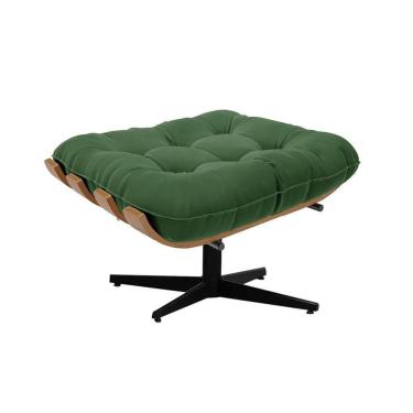 Imagem de Puff Giratório Costela Suede Verde