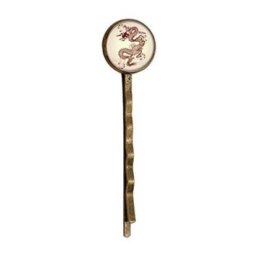 Imagem de Retrato de animal de dragão chinês retrô de cabelo de metal