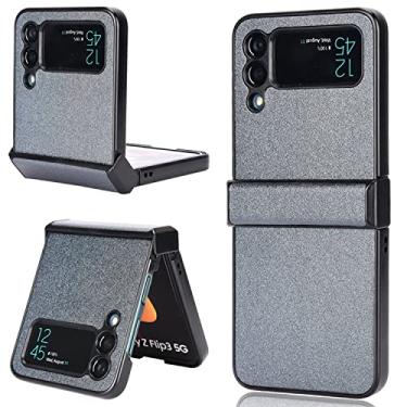 Imagem de Estojo fino de fibra de carbono siamês de luxo para Samsung Galaxy Z Flip 3 4 Flip3 Capa protetora de telefone anti-detonação para Samsung Z Flip4, prata, para Samsung Z Flip 4 5G