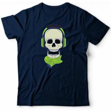 Imagem de Camiseta Skull- Head Phone Green - Inoctua