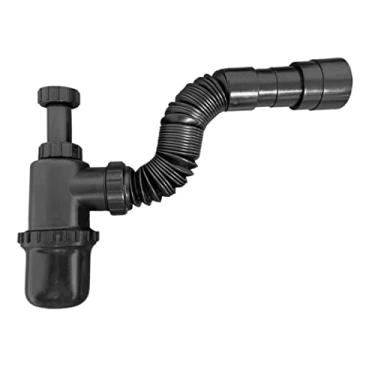 Imagem de Sifão Sanfonado Extensivo Universal Preto Com Copo Cor:preto