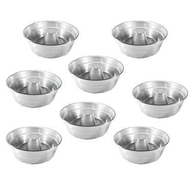 Imagem de Jogo 8 Formas Redondas Bolo Pudim Para Padaria Com Cone N°24