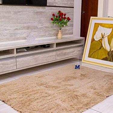 Imagem de Tapete Sala, Quarto Peludo Felpudo Macio e Luxuoso 2,00m x 1,50m – Bege.