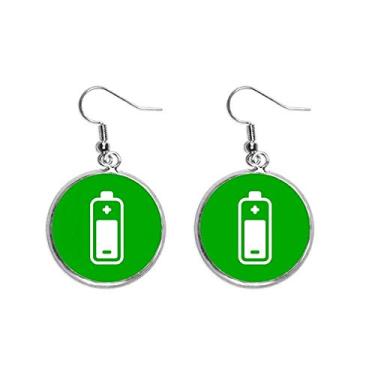 Imagem de Brinco de orelha com pingente de orelha quadrado verde para mulher