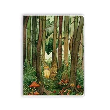 Imagem de Caderno de cogumelos com estampa de florestas e gatos Miaoji