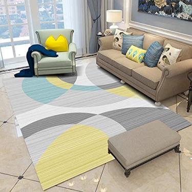 Imagem de jia cool Carpete, marroquino, boêmio, fácil limpeza, para quarto, cozinha, sala de estar, tapete de área que não cai, 59,9 x 89,9 cm Geometria-38
