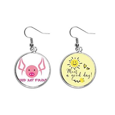 Imagem de Orelhas de porco gordo, arte deco, presente, moderno, gota, sol, flor, brinco, bijuteria, moda