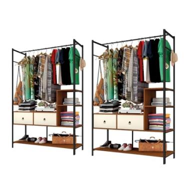 Imagem de Conjunto Closets Industriais Magali Preto Canela Off White