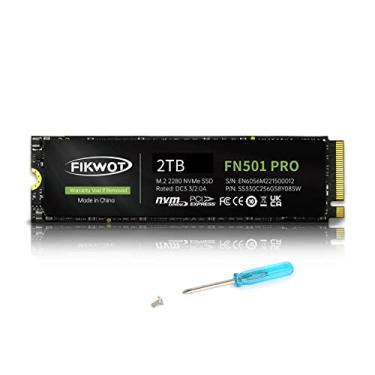 Imagem de Fikwot FN501 Pro 2TB NVMe SSD - M.2 2280 PCIe Gen3 x4 Unidade interna de estado sólido com adesivo de resfriamento de grafeno, até 3.500 MB/s, SLC Cache 3D NAND TLC, compatível com laptop e PC Desktop