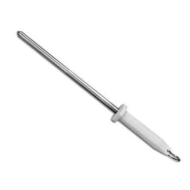 Imagem de Chaira Inox Dupla Função Cabo Branco C/Argola Mundial 10"