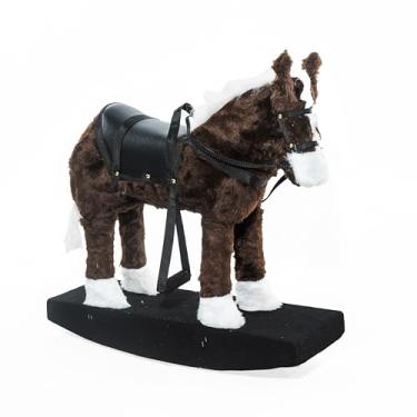 Imagem de Cavalo de pelúcia balanço interativo realistíco marrom