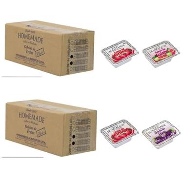 Imagem de Geléia Homemade Sachê Blister Morango, Uva e Goiaba 15g - 2 Caixas 288 Unidades