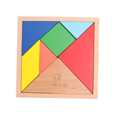 Imagem de ibasenice 1 Caixa De Quebra-Cabeças De Brinquedo Para Crianças Quebra-Cabeça Educacional Tangram De Madeira Para