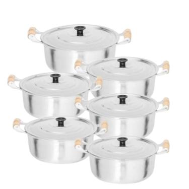 Imagem de Jogo 6 Panelas Caçarolas de Alumínio com Tampa