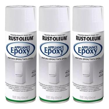 Imagem de 3 Tinta Spray Epóxi Brilhante Eletrodoméstico Geladeira - Rust Oleum, 