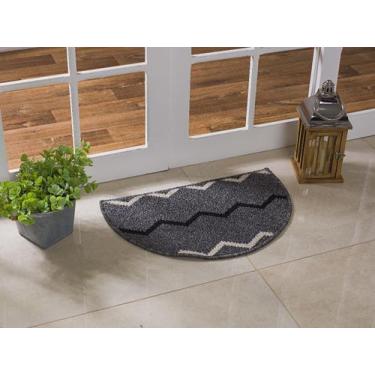 Imagem de Tapete Capacho Porta de Entrada Meia Lua Antiderrapante 38x60 cm - Cas